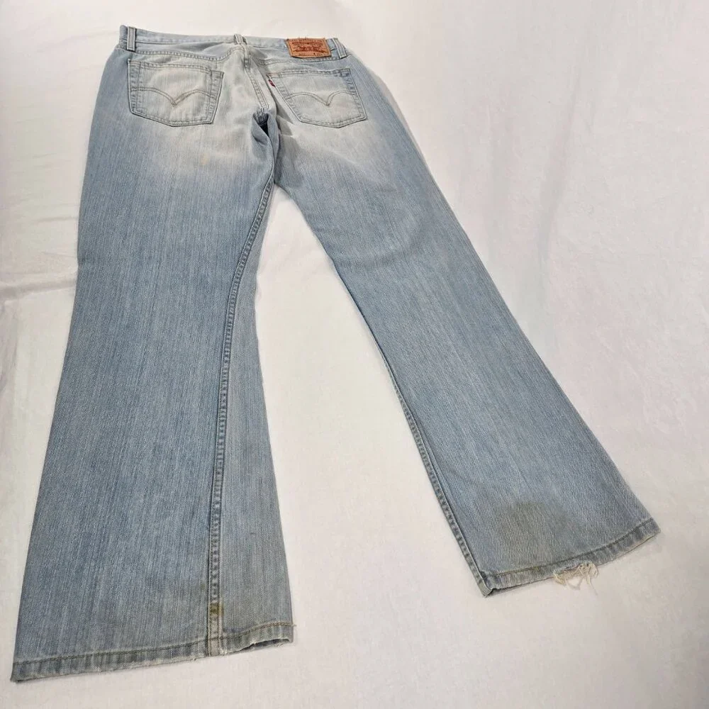 Vintage LEVI'S 527 Low Boot Cut Trash Yellowstone Heavy Duty Jeans Size W33 L32. - Picture 6 of 17